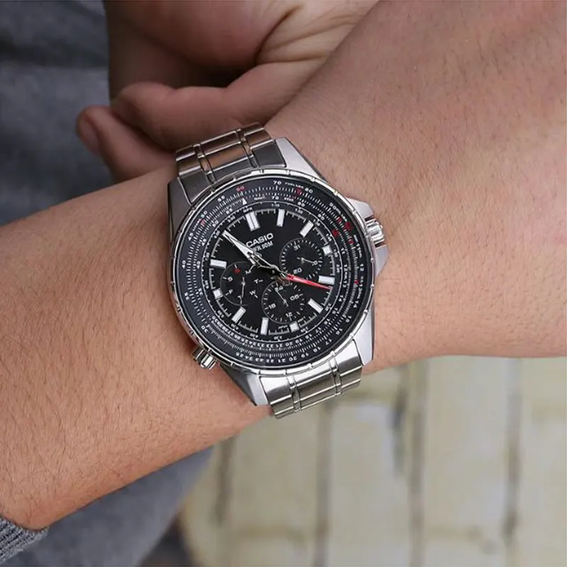 Casio Enticer Multifunction Black Dial Men’s Watch- MTP-SW320D-1AV